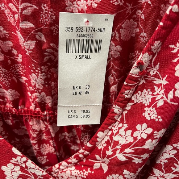 HOLLISTER Wrap Dress red floral size XS - Picture 7 of 11